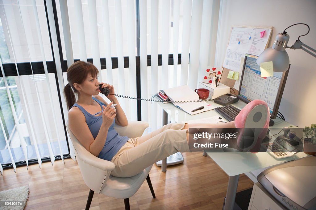 Woman on Telephone