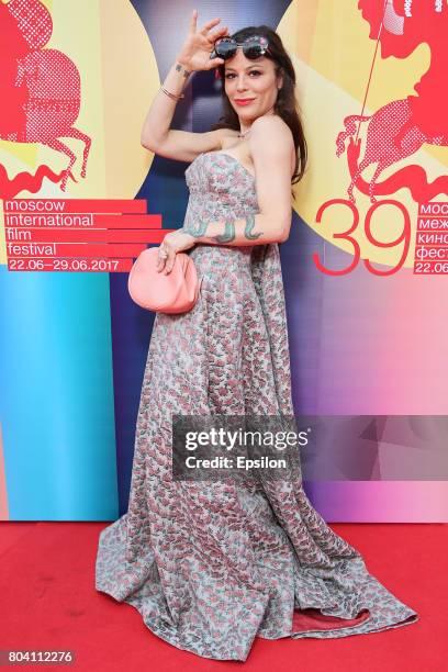 Italian actress Naike Rivelli attends the closing ceremony of the 39th Moscow International Film Festival outside the Rossiya Theatre. On June 29,...