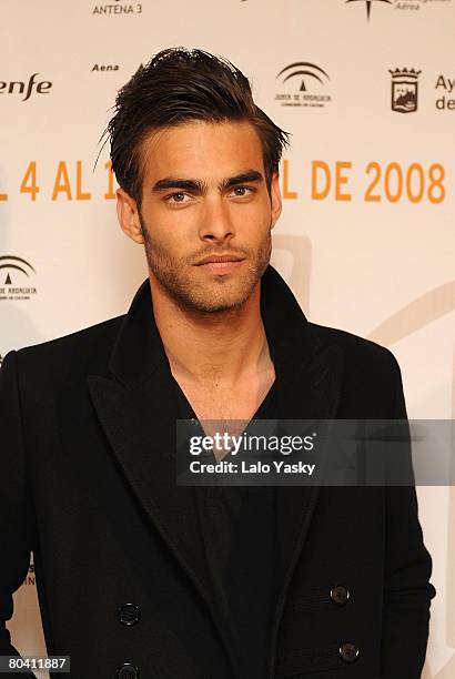 Model Jon Kortajarenja attends Malaga Film Festival launch party, held at Reina Bruja club on March 27, 2008 in Madrid, Spain.