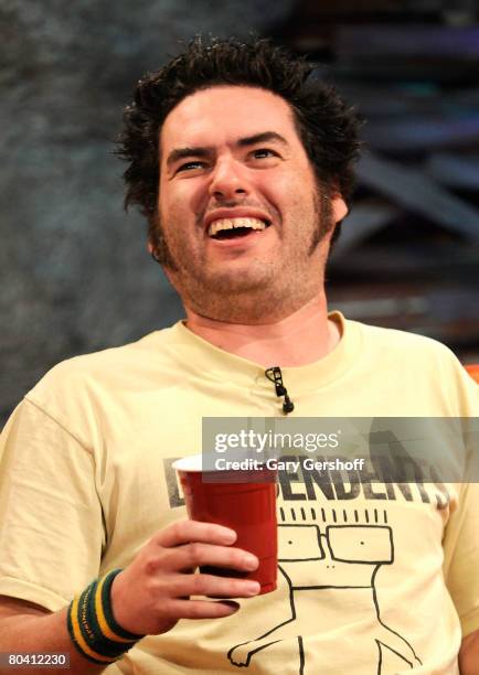 Musician Fat Mike of the band NOFX visits fuse's 'The Sauce' at fuse Studios on March 27, 2008 in New York City.