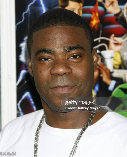 Actor Tracy Morgan arrives at the Premiere of Dimension Film's "Superhero Movie" on March 27, 2008 at the Mann Festival Westwood in Westwood,...