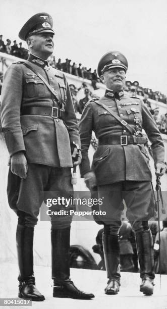 German Field Marshal Werner von Blomberg and General Werner von Fritsch , circa 1938.