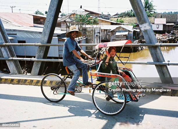 cycle rickshaw - jalabib stock pictures, royalty-free photos & images