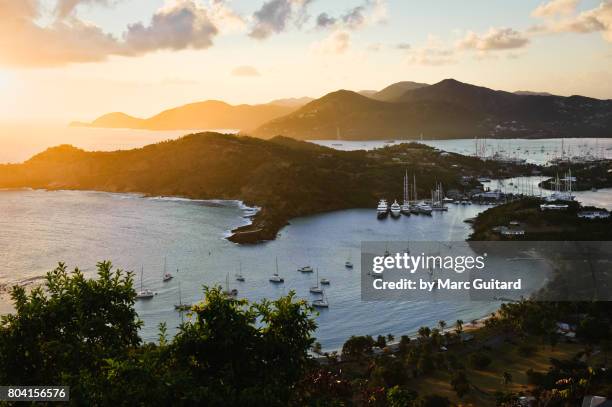 shirley heights, english harbour, antigua and barbuda - antigua leeward islands bildbanksfoton och bilder