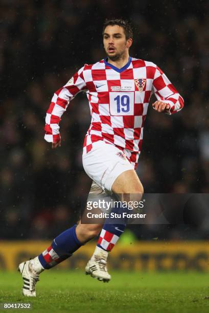 Nico Kranjcar of Croatia in action during the Tennent's International Challenge friendly match between Scotland and Croatia at Hampden Park on March...