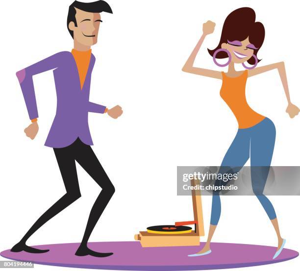 couple dancing - couple dancing stock illustrations