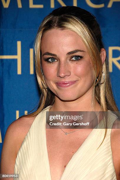 Heiress/model Amanda Hearst arrives to the American Museum of Natural History Winter's Dance at the American Museum of Natural History on March 11,...