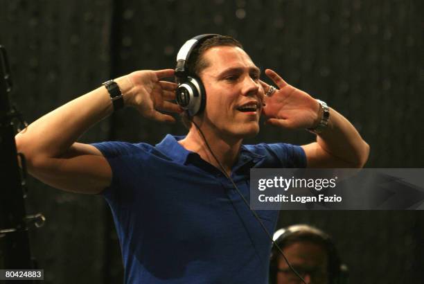 Tiesto performs at the Ultra Music Festival in Bayfront Park on March 28, 2008 in Miami, Florida.