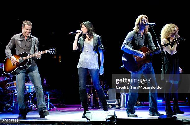 Jimi Westbrook Karen Fairchild, Phillip Sweet, and Kimberly Roads Schlapman of Little Big Town perform in support of the bands "A Place to Land"...