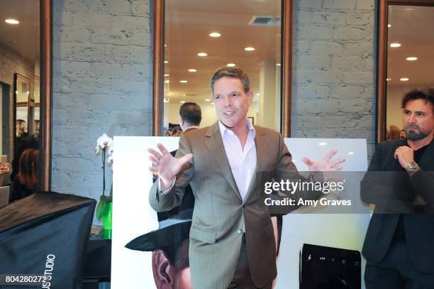 Michael Libow addresses the crowd at A Night Out, a fundraising event benefiting #MoveToEndDV hosted by Beverly Hills plastic surgeon Dr. Marc Mani...