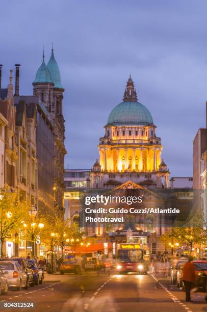 city hall view - belfast stock pictures, royalty-free photos & images