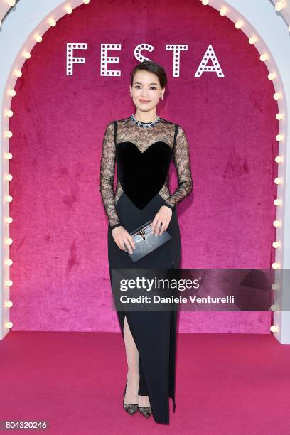 Shu Qi attends Bvlgari Party at Scuola Grande della Misericordia on June 29, 2017 in Venice, Italy.