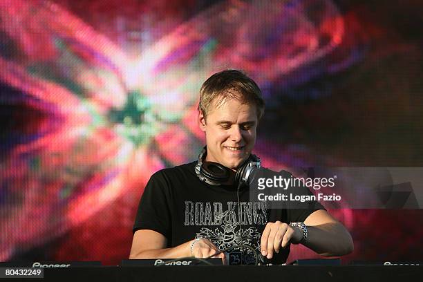 Armin van Buuren performs at the Ultra Music Festival at Bayfront Park on March 29, 2008 in Miami, Florida.