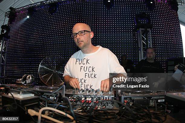 Musician Moby performs at the Ultra Music Festival at Bayfront Park on March 29, 2008 in Miami, Florida.