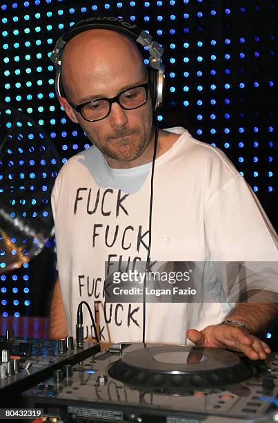 Musician Moby performs at the Ultra Music Festival at Bayfront Park on March 29, 2008 in Miami, Florida.