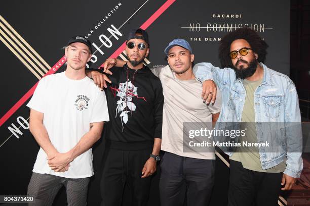 Diplo of Major Lazer, Swizz Beatz, Walshy Fire and Jillionaire of Major Lazer attend Bacardi X The Dean Collection Present: No Commission Berlin on...