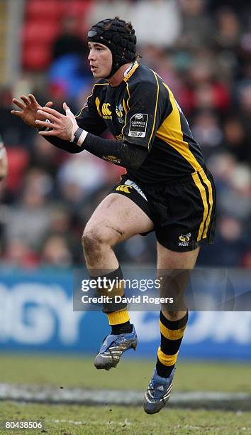 Danny Cipriani of Wasps pictured during the Guinness Premiership match between Leicester Tigers and London Wasps at Welford Road on March 29, 2008 in...