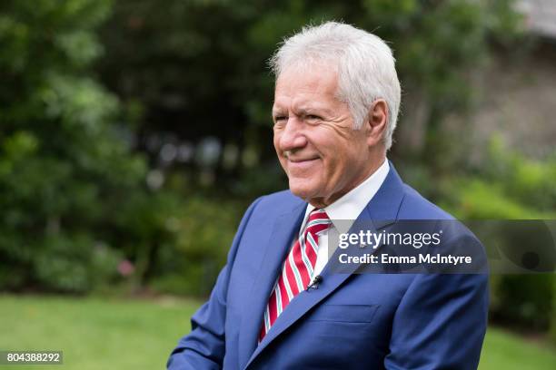 Personality Alex Trebek attends the 150th anniversary of Canada's Confederation at the Official Residence of Canada on June 30, 2017 in Los Angeles,...