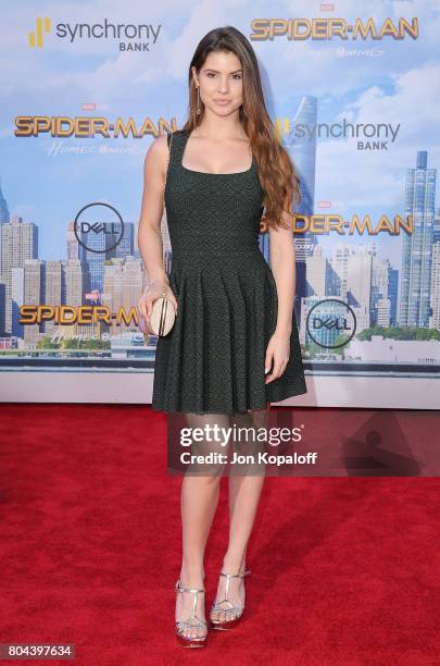 Amanda Cerny arrives at the Los Angeles Premiere "Spider-Man: Homecoming" at TCL Chinese Theatre on June 28, 2017 in Hollywood, California.
