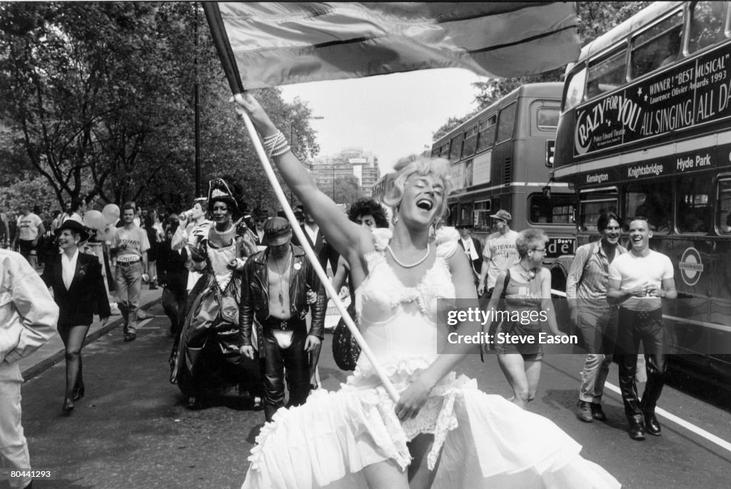 Rainbow Flag On Parade
