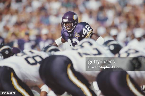 Harlon Barnett, Strong Safety for the Minnesota Vikings during the American Football Conference pre season game against the San Diego Chargers on 7...