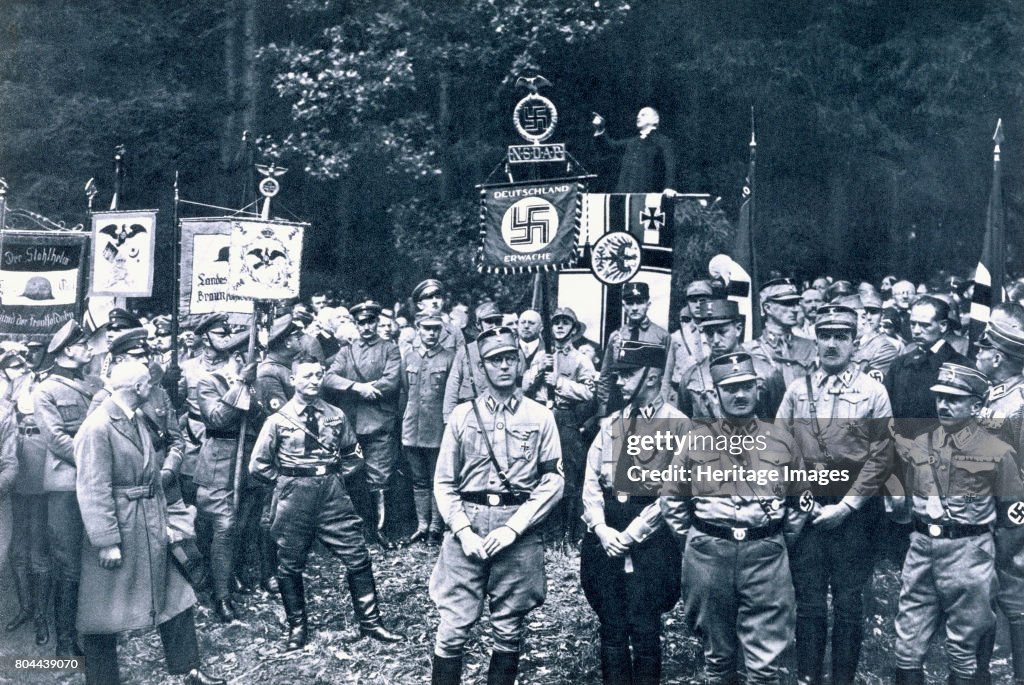 Nazis Listening To An Address By Bruno Doehring Bad Harzburg Germany 11th October 1931