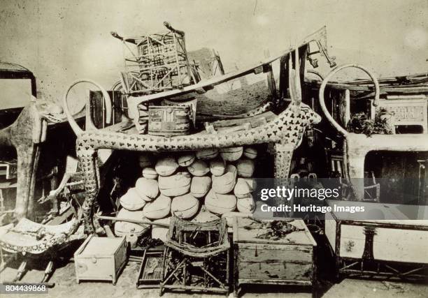 The antechamber of the Tomb of Tutankhamun, Valley of the Kings, Egypt, November 1922. View of the antechamber looking west. The discovery of...