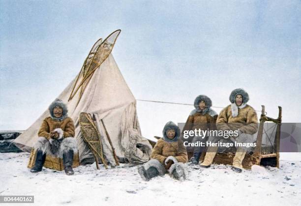 Photo of two Arctic Inuit girls in winter, Alaska c. 1910s Photo of two Arctic Inuit girls in winter, Alaska c. 1910s