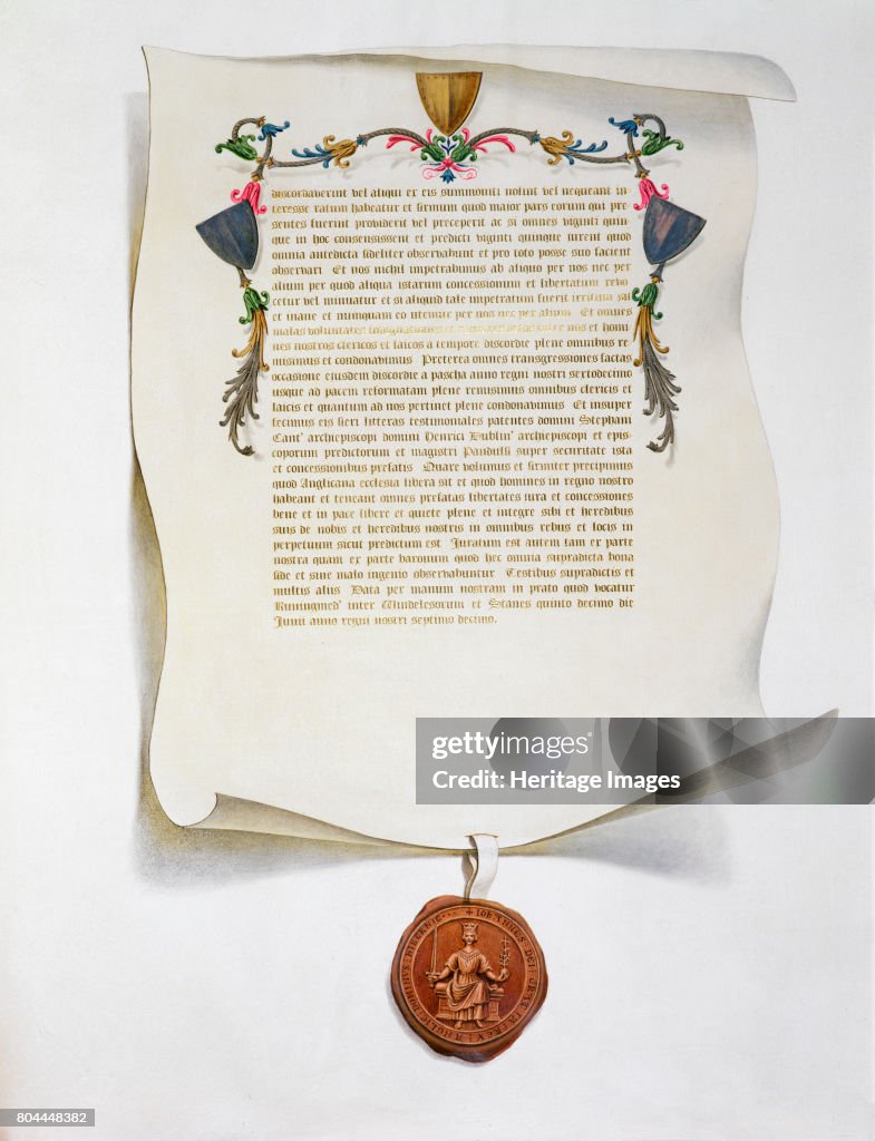 Facsimile Edition Of The Magna Carta English Charter 1215 (1816)