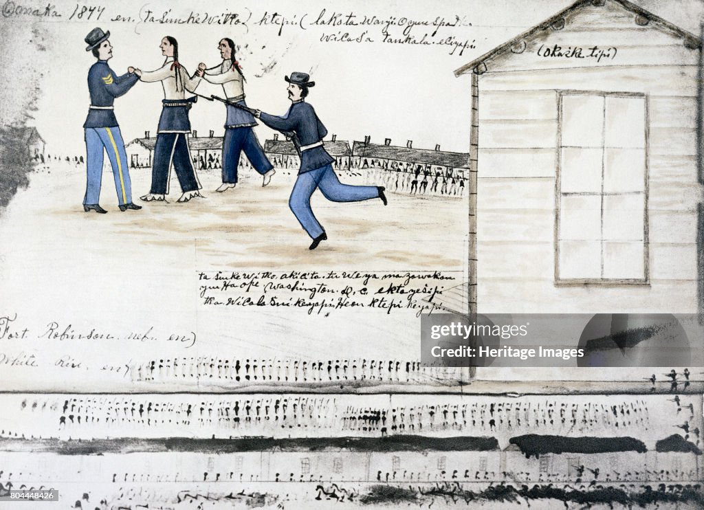 The Death Of Crazy Horse Fort Robinson Nebraska USA 1877 (circa 1900)