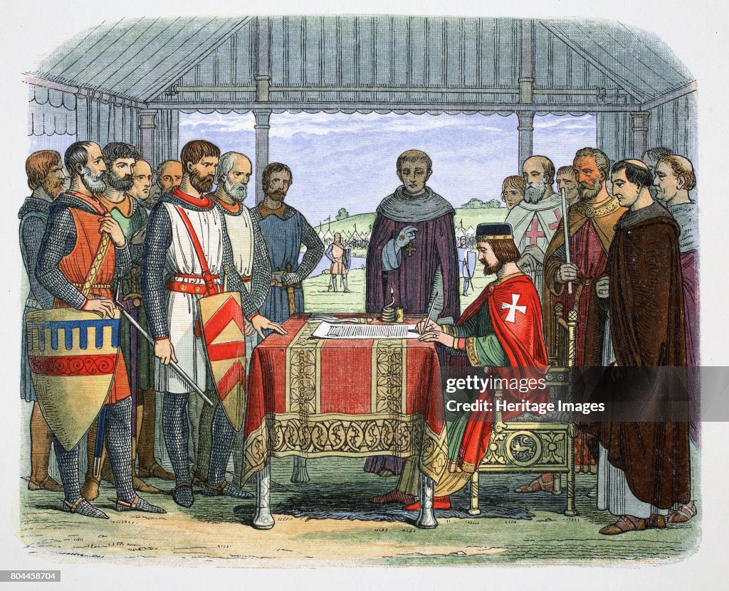 King John Signs The Great Charter Runnymede Surrey 1215 (1864)