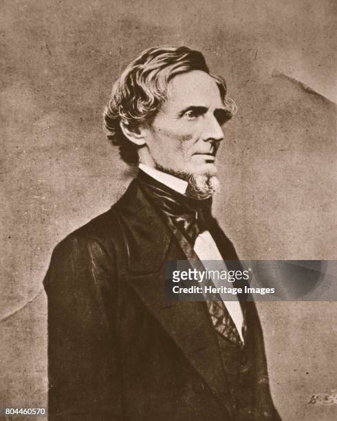 Jefferson Davis, President of the Confederate States of America, c1855-c1865. After announcing the secession of Mississippi from the Union in January...