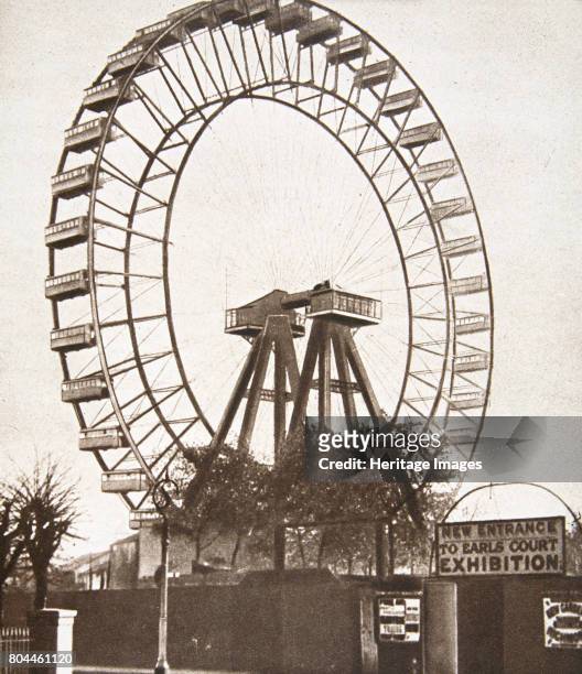 The Big Wheel, Earls Court, London, c1900. The wheel was copied from the one designed by George Washington Gale Ferris and erected at the Chicago...