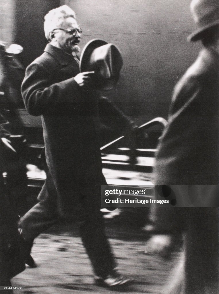Leon Trotsky Exiled Russian Communist Leader Arriving In Paris circa 1933