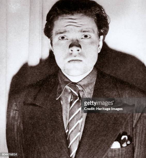 Orson Welles , American actor and director, is photographed after his 30 October 1938 broadcast of a radio dramatisation of 'The War of the Worlds',...