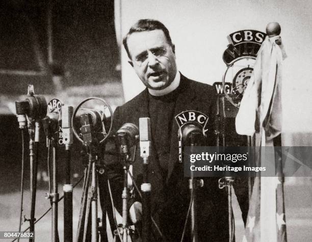 Father Charles Coughlin, Canadian-born Catholic priest, late 1930s. Father Charles Edward Coughlin was a Roman Catholic priest at Royal Oak,...