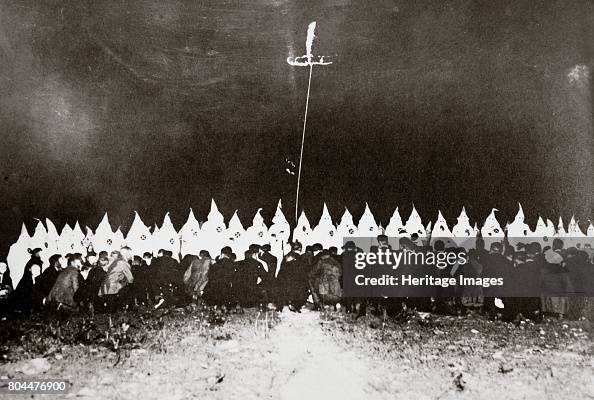 Ku Klux Klan Initiation Ceremony Near Brunswick Maryland USA circa 1920s(?)