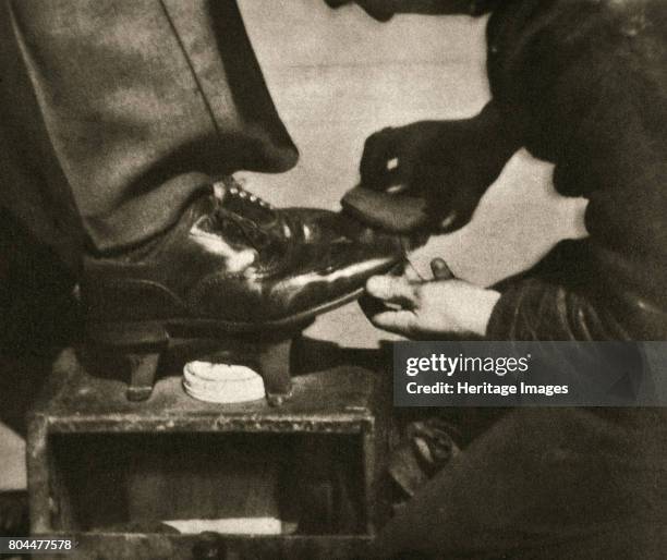 Shoeshine, New York, USA, mid 1930s.