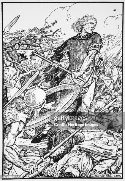 Alfred the Great at the Battle of Ashdown, 871 . Alfred the Great at the Battle of Ashdown, 8 January 871, leading the West Saxon army of his...