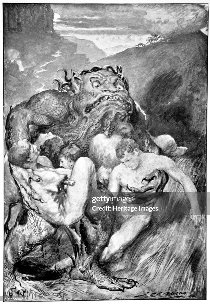The Daemon Of Evil With His Fierce Ravening Greedily Grasped Them' 1910