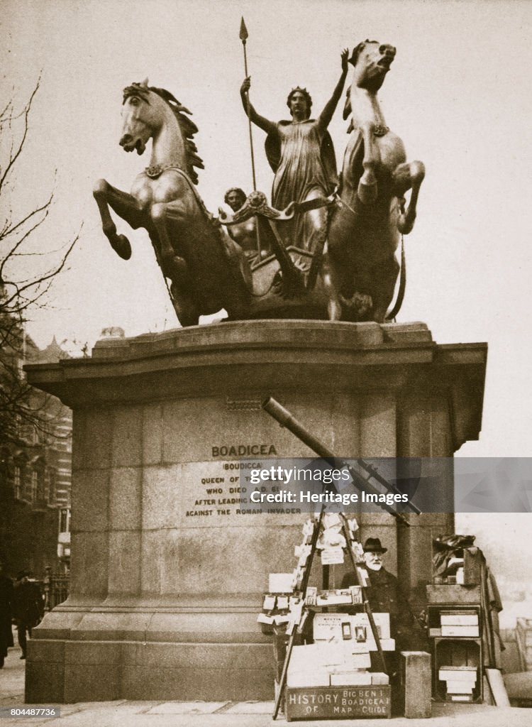 Monument To Boadicea Westminster Bridge London circa 1926-1927
