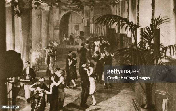 Members on the dance floor at Murray's Club, Soho, London, c1920s. Founded in 1913, Murray's Club was formerly the old Blanchard's restaurant, a...