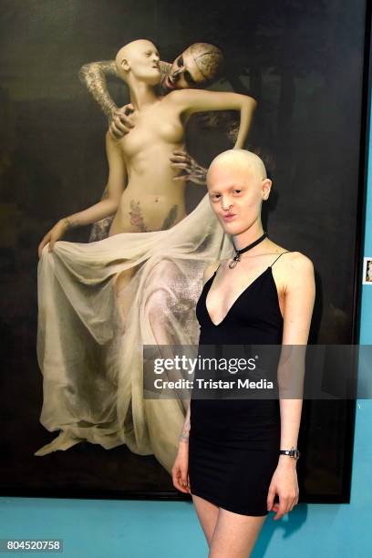 Model Melanie Gaydos attends the Vernissage 'Old Masters' on June 30, 2017 in Berlin, Germany.