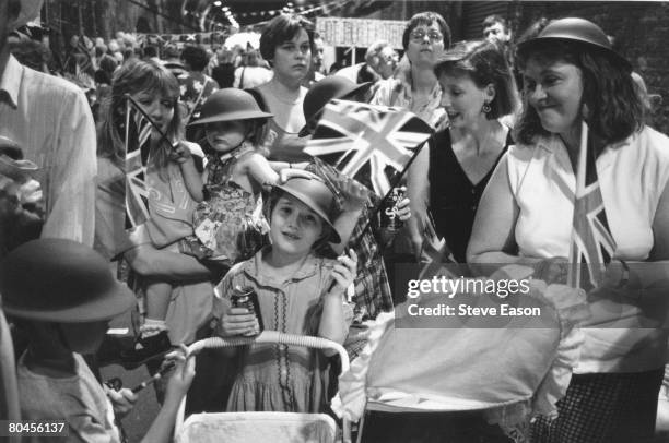 Street party at London Bridge to celebrate the 50th anniversary of VE Day, 1995.