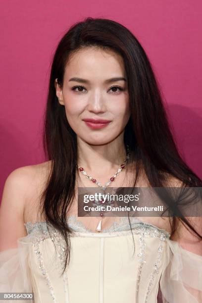 Shu Qi attends Bvlgari Party at Scuola Grande della Misericordia on June 30, 2017 in Venice, Italy.