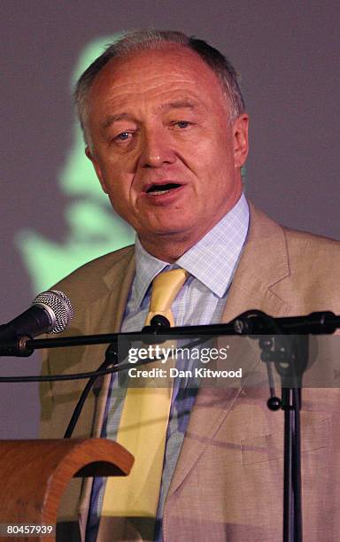 Mayor of London Ken Livingstone makes a speech as he pays a tribute to the late Martin Luther King at The Royal Festival Hall on April 1, 2008 in...