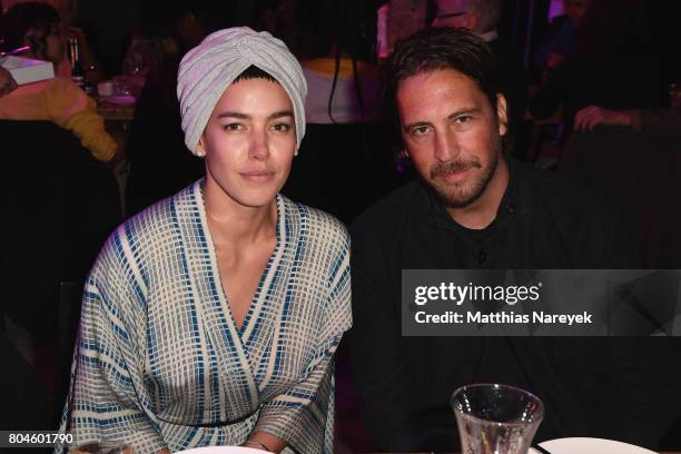 Alina Sueggeler and Johann Haehling von Lanzenauer attend Bacardi X The Dean Collection Present: No Commission on June 30, 2017 in Berlin, Germany....