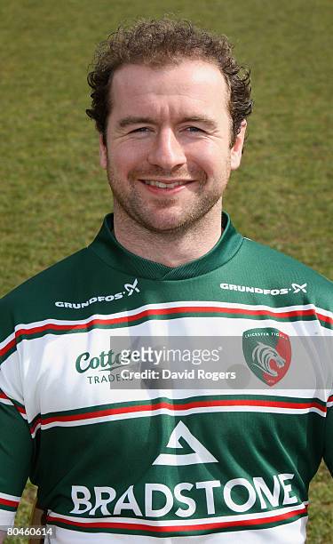 Geordan Murphy of Leicester Tigers poses at a photocall held at Welford Road on April 1, 2008 in Leicester, England.