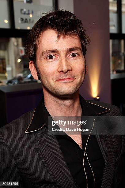 Actor David Tennant arrives at the press launch of 'Dr Who' series 4 at the Apollo West End on April 1, 2008 in London, England. The first episode of...