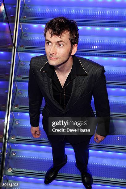 Actor David Tennant arrives at the press launch of 'Dr Who' Series 4 at the Apollo West End on April 1, 2008 in London, England. The first episode of...